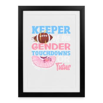 Gardien des touchdowns ou tutus de genre - Affiche encadrée (27 × 37 cm) - noir - Devant