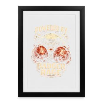 Honey Badger Honey Badger Animal - Framed poster (27 × 37 cm) - black - Front