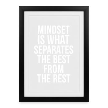 mindset is what separates the best from the rest - Framed poster (27 × 37 cm) - black - Front