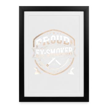 Non-smoker Ex Smoker Proud Ex Smoker - Framed poster (27 × 37 cm) - black - Front