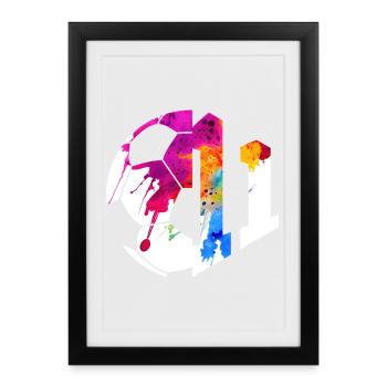 NO. 11 FOOTBALLER NUMBER 11 FOOTBALL 11TH BIRTHDAY - Framed poster (27 × 37 cm) - black - Front