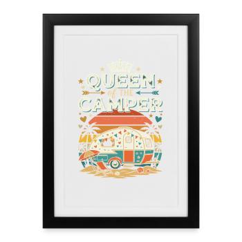 Queen of the Camper - Framed poster (27 × 37 cm) - black - Front