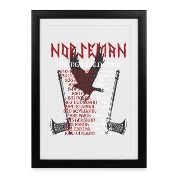 Viking Valhalla World Tour Norse Mythology - Framed poster (27 × 37 cm) - black - Front