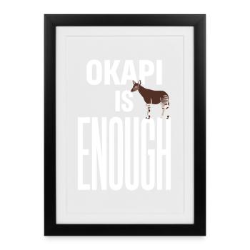 Okapi Lovers Okapi Animal Rare Wildlife Love - Framed poster (27 × 37 cm) - black - Front