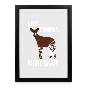 Okapi Lovers Okapi Animal Rare Wildlife Love - Framed poster (27 × 37 cm) - black - Front