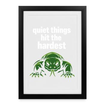 Amant du dragon de Komodo - Affiche encadrée (27 × 37 cm) - noir - Devant