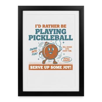 Pickleball Funny Player Playing Pickle Ball Love - Framed poster (27 × 37 cm) - black - Front