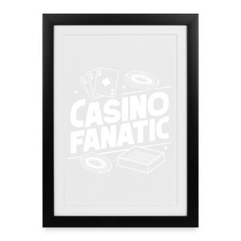 Casino Gambler Casino Fanatic Gambling - Framed poster (27 × 37 cm) - black - Front