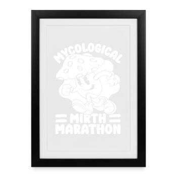 Marathon Mycologique de Rires aux Morilles - Affiche encadrée (27 × 37 cm) - noir - Devant