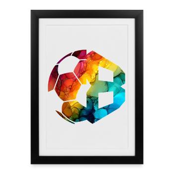 NO. 8 FOOTBALLER NUMBER 8 FOOTBALL 8TH BIRTHDAY - Framed poster (27 × 37 cm) - black - Front