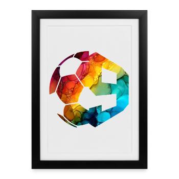NO. 9 FOOTBALLER NUMBER 9 FOOTBALL 9TH BIRTHDAY - Framed poster (27 × 37 cm) - black - Front