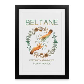 Beltane Fertility Abundance Love Creation - Framed poster (27 × 37 cm) - black - Front