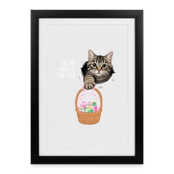 Laisse-moi la tenir pour toi - Affiche encadrée (27 × 37 cm) - noir - Devant