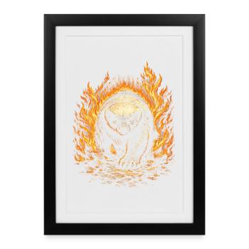 Honey Badger Honey Badger Animal - Framed poster (27 × 37 cm) - black - Front