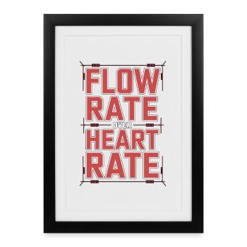 Fire Engineer Flow Rate Over Heart Fire Department - Framed poster (27 × 37 cm) - black - Front