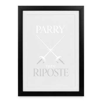 Fencing Fencing Fencing Athlete Fencing Club Sports - Framed poster (27 × 37 cm) - black - Front
