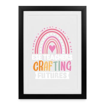 Geschenke für ESE-Lehrer - Gerahmtes Poster (27 × 37 cm) - Schwarz - Vorne