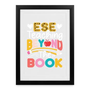 Geschenke für ESE-Lehrer - Gerahmtes Poster (27 × 37 cm) - Schwarz - Vorne
