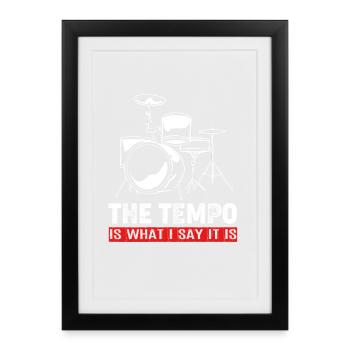 Batteur Baguettes de batterie - Affiche encadrée (27 × 37 cm) - noir - Devant