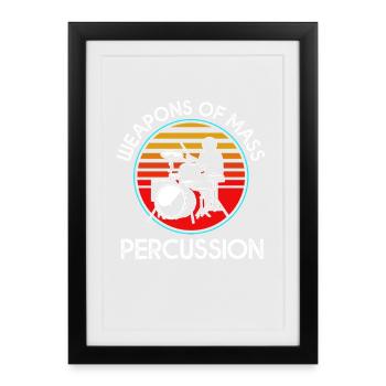 Drummer Drumsticks Drums - Framed poster (27 × 37 cm) - black - Front
