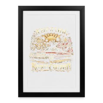 Lowrider Auto Keep It Low Keep It Chicano - Affiche encadrée (27 × 37 cm) - noir - Devant