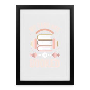 Les oreilles des amoureux des livres audio sont réservées - Affiche encadrée (27 × 37 cm) - noir - Devant