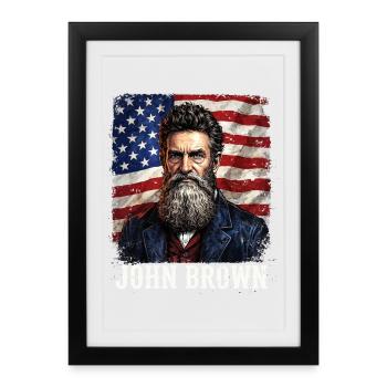 John Brown USA Flag. - Framed poster (27 × 37 cm) - black - Front