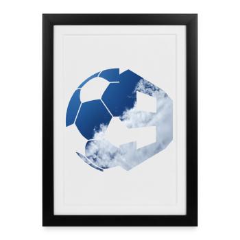 NON. 9E JOUEUR DE FOOTBALL NUMÉRO 9 FOOTBALL 9E ANNIVERSAIRE - Affiche encadrée (27 × 37 cm) - noir - Devant