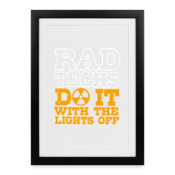 IRM, radiologue, radiologie, technicien radiologie, radiologie, radiologie - Affiche encadrée (27 × 37 cm) - noir - Devant