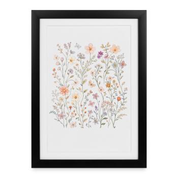 Wildflowers Flowers Flowers Natural Botanical Garden - Framed poster (27 × 37 cm) - black - Front