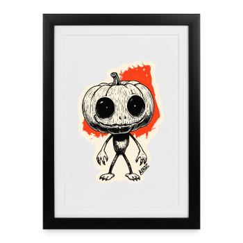 Citrouille Grimpeuse de la Nuit - Affiche encadrée (27 × 37 cm) - noir - Devant