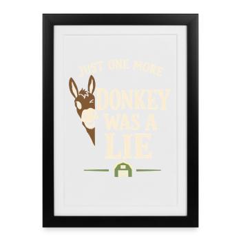 Esel-liebhaber Esel Lustiger Esel Bauernhoftier - Gerahmtes Poster (27 × 37 cm) - Schwarz - Vorne