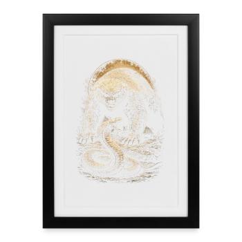 Honey Badger Honey Badger Animal - Framed poster (27 × 37 cm) - black - Front
