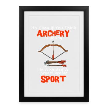 Archery Sport: Intelligent Hobby Archery - Framed poster (27 × 37 cm) - black - Front