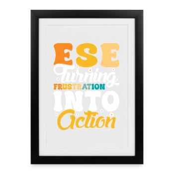 Geschenke für ESE-Lehrer - Gerahmtes Poster (27 × 37 cm) - Schwarz - Vorne