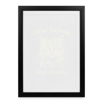 Je ne me sens pas bonita O Stressita - Affiche encadrée (27 × 37 cm) - noir - Devant