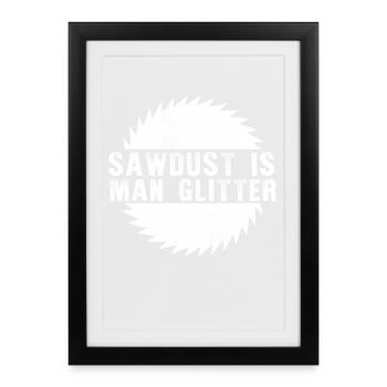 Chemise pailletée de l’Homme Sciure - Affiche encadrée (27 × 37 cm) - noir - Devant