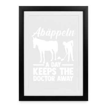Équitation Amateurs de chevaux Écuries à cheval Chevaux - Affiche encadrée (27 × 37 cm) - noir - Devant