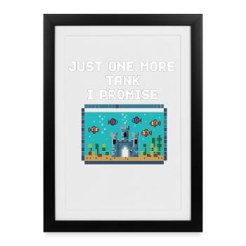 Diction du joueur d’aquarium - Affiche encadrée (27 × 37 cm) - noir - Devant