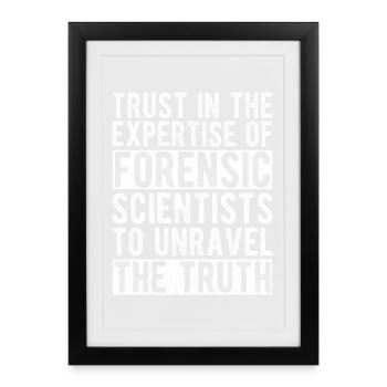 Analyste médico-légal dénoue le laboratoire criminel de la Truth Squad - Affiche encadrée (27 × 37 cm) - noir - Devant
