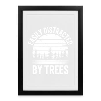 Tree Sayings Tree Funny Trees Gift - Framed poster (27 × 37 cm) - black - Front