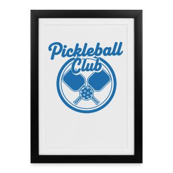 Club de pickleball Joueur drôle Pickle Ball Amour - Affiche encadrée (27 × 37 cm) - noir - Devant