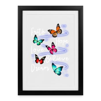 Inspiring Butterfly Monarch Butterfly Garden - Framed poster (27 × 37 cm) - black - Front