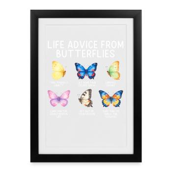Inspiring Butterfly Monarch Butterfly Garden - Framed poster (27 × 37 cm) - black - Front