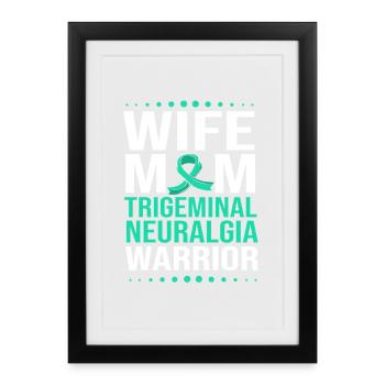 Névralgie du trijumeau - Affiche encadrée (27 × 37 cm) - noir - Devant