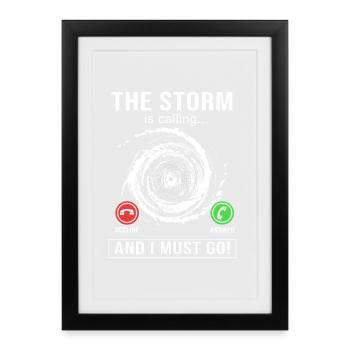 Meteorologe Wetter Meteorologie - Gerahmtes Poster (27 × 37 cm) - Schwarz - Vorne