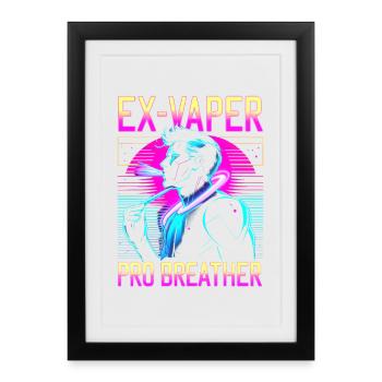 Non-smoker Ex Smoker Ex Vaper - Framed poster (27 × 37 cm) - black - Front