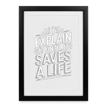 Paramedic Instructor I Explain It EMS Educator - Framed poster (27 × 37 cm) - black - Front