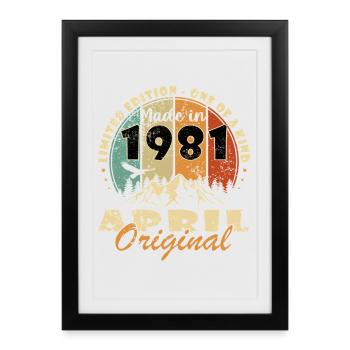 1981 Original Berg Limited Edition - Framed poster (27 × 37 cm) - black - Front
