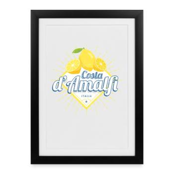 Costa d'Amalfi and Lemon Italy Amalfi Coast - Framed poster (27 × 37 cm) - black - Front